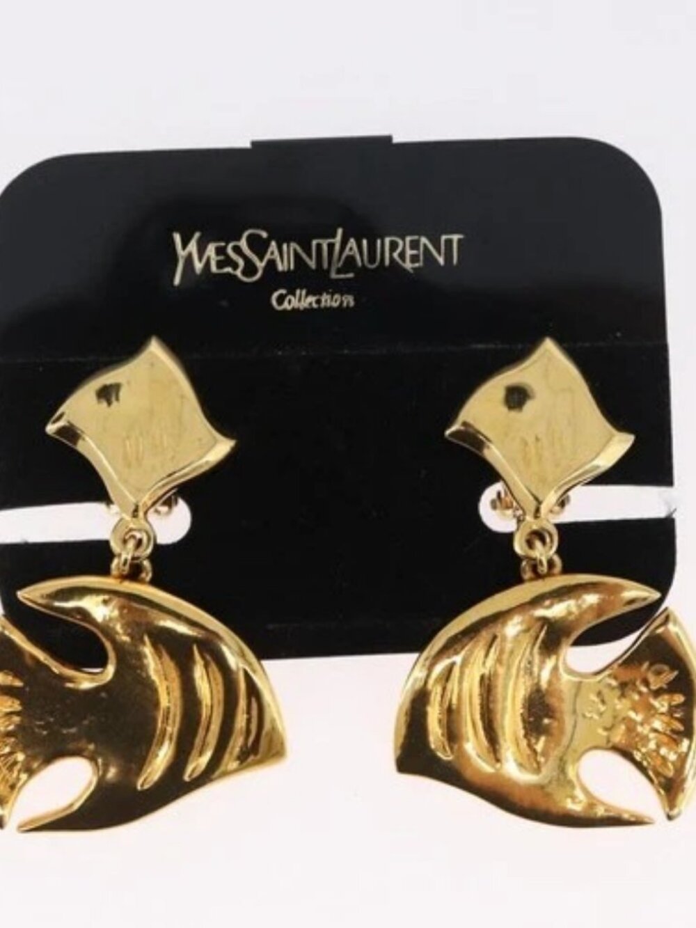 SAINT LAURENT Earring Earring metal Gold Auth BSZ416V - Picture 14 of 14